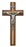 Walnut Crucifix w/ Gold Inlay 10"
