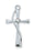 Ornate Cross w/ Cubic Zirconium Center Stone and 18" Chain - Sterling Silver