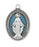 Miraculous Medal w/ Blue Enamel and 18" Chain - Sterling Silver