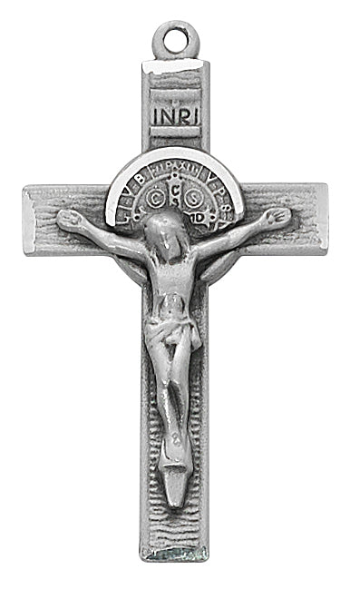St. Benedict Crucifix w/ 24" Chain - Pewter