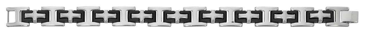 8" Men's Stainless Steel Cross Bracelet