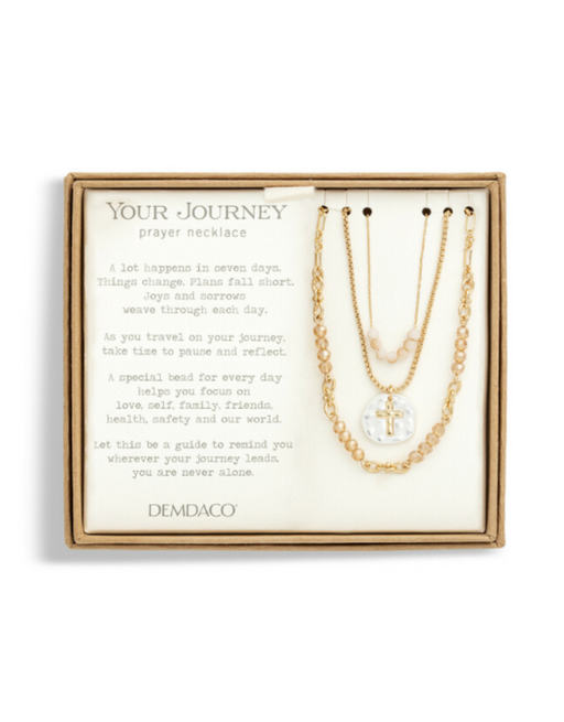 Your Journey Beaded Prayer Necklace - Champagne
