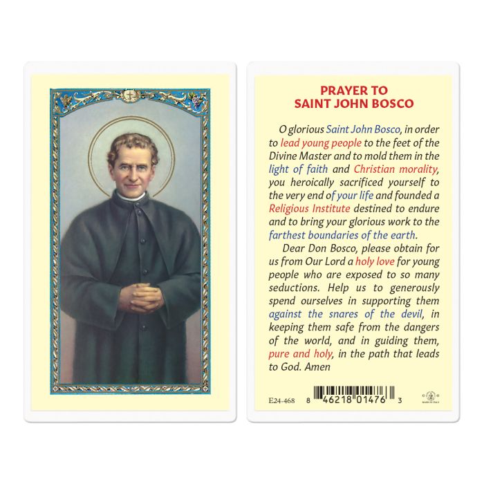 St. John Bosco Laminated Holy Card