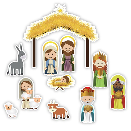 Jumbo Nativity Magnet Set