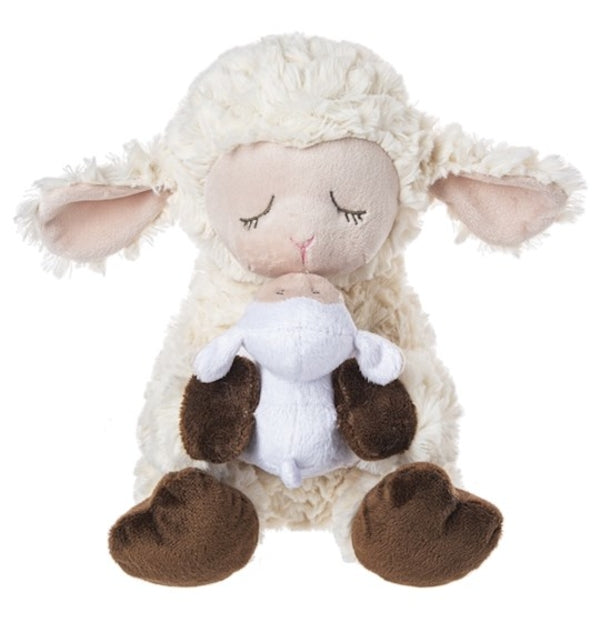 Plush-Mama Sheep & Baby Lamb 10″
