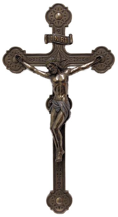 14" Wall Crucifix (Bronze)