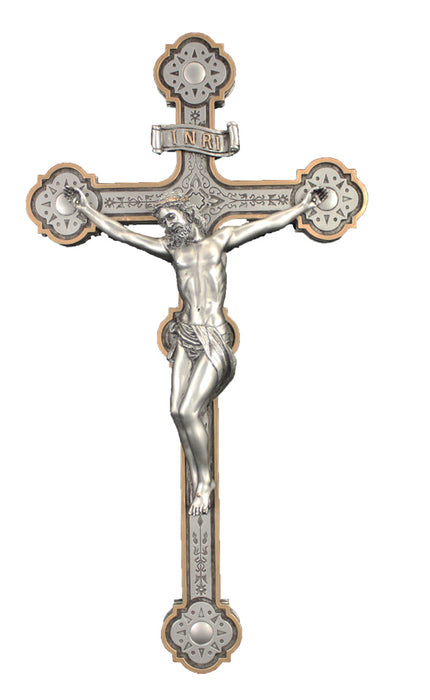 14" Wall Crucifix (Pewter)