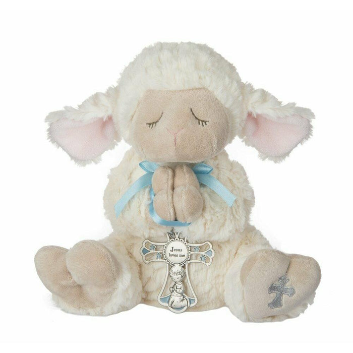 Serenity Lamb with Crib Cross (Boy)
