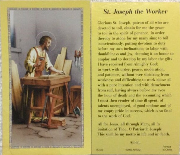 St. Joseph Home Seller Statue w/ Holy Card